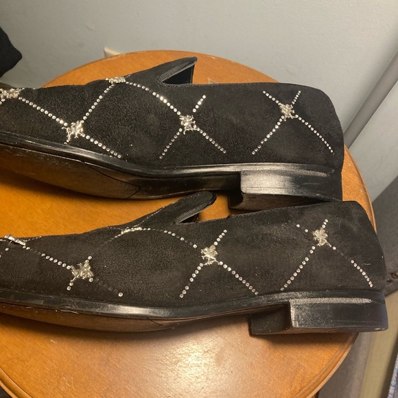 Black Suede Slip-On Loafers - Picture 4 of 7